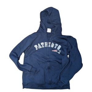 Patriots Zip Up Hoodie Size Large